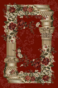 Covor Clasic, Lotos Coloane Rosu, 160x230 cm - Img 1