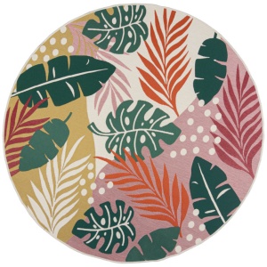 Covor Hawaii Outdoor Corai 160X160 cm, rotund, Flair Rugs - Img 2