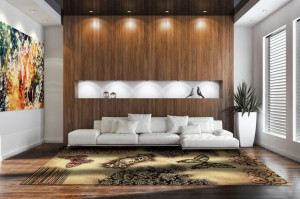 Covor Modern, Lotos Fluturi Multicolor 120x170 cm - Img 2