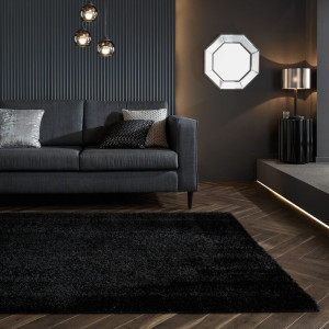 Covor Velvet Negru 160X230 cm, Flair Rugs - Img 1