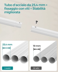 Cuier Model McCarthy, Alb, 153x54.5x103 cm - Img 6