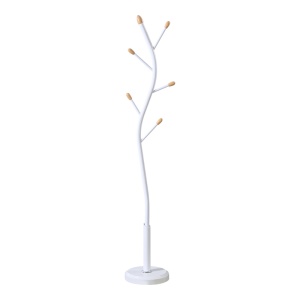 Cuier Portu, alb/natur, 30x30x170 cm