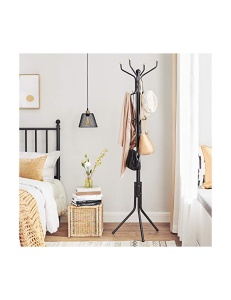 Cuier tip pom Model Wagner, Negru, 44x44x182 cm - Img 3