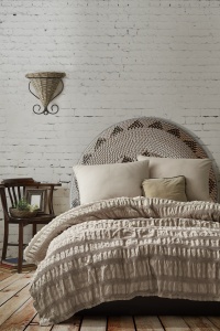 Cuvertura Pled pentru pat dublu Model Apollo Beige