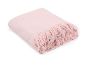 Cuvertura Pled pentru pat dublu Model Fresno (240 x 250) Salmon - Img 2