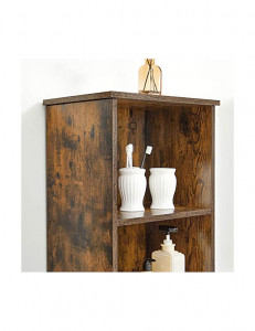 Dulap de depozitare pentru baie, Vasagle, Maro Rustic, 17 x 12 x 65 cm, BBK160X01 - Img 7