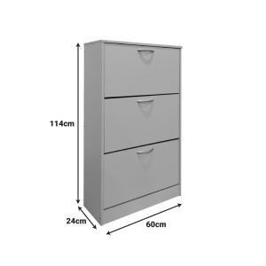 Dulap de pantofi Savaz, natural/antracit, 60x24x114 cm - Img 5