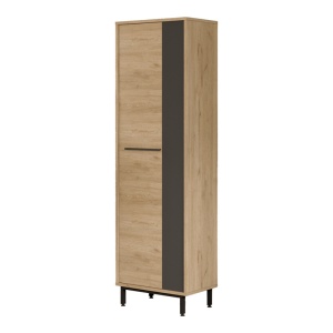 Dulap de pantofi Scarpiera, natural/antracit, 57.2x35.5x185.6 cm - Img 8