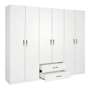 Dulap haine Dormie, alb, 206x52x213 cm - Img 5