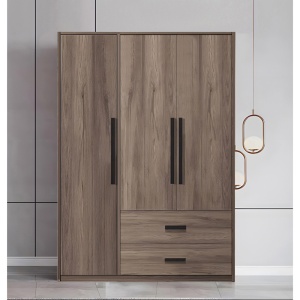 Dulap haine Edritte, nuc deschis, 120x52x195 cm - Img 2
