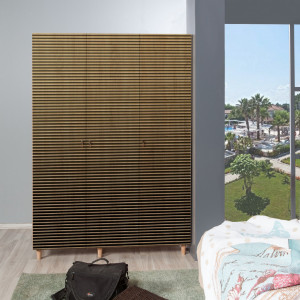 Dulap haine Model Mode-220, Stejar sonoma, 135x52x192 cm - Img 2