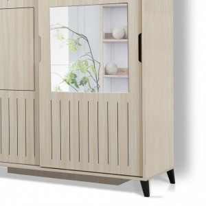 Dulap haine Model Pacific, Bej, 140x60x216 cm - Img 5