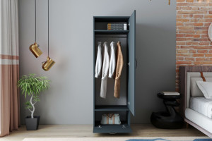 Dulap haine Model Santa, Antracit, 60x47.1x187 cm - Img 2