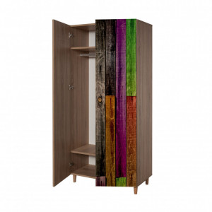 Dulap haine Model Stil, Multicolor, 90x52x192 cm - Img 6