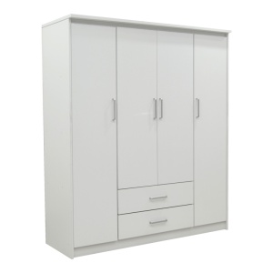 Dulap haine Olympus, alb, 159x57x183 cm - Img 2