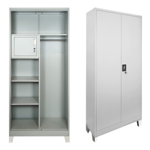 Dulap Metalic depozitare exterior/interior Zogi, gri deschis, 90x45x190 cm
