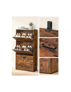 Dulap Pantofi Model Caden, Maro rustic , 60x24x120 cm - Img 3