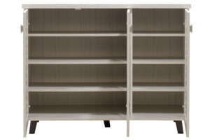Dulap Pantofi Model Zion, Alb / Gri, 115,5x40x92 cm - Img 6