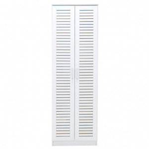Dulap Pantofi Sante 21 Perechi Alb 60x37x183 cm - Img 5