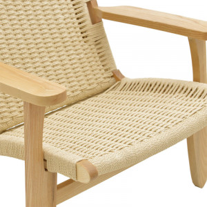 Fotoliu Chiara lemn de fag culoare lemn natural - scaun franghie culoare lemn naturala 70x68x75cm - Img 5