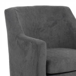 Fotoliu Joyful material textil antracit - culoare lemn natural 71x71x81cm - Img 5