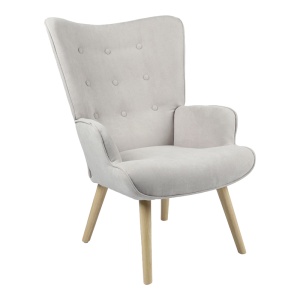 Fotoliu Model Fluffy V2, Gri/Natur, 75x69x96 cm