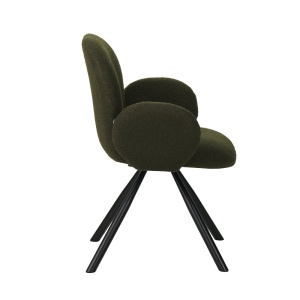 Fotoliu Model Garzele, Verde/Negru, 68x66x82.5 cm - Img 3