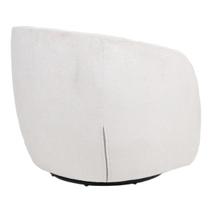 Fotoliu rotativ Barrelo, crem, 77x72x69 cm - Img 2