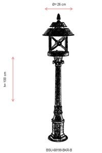 Lampadar de exterior 68199 Maro 100x26 cm - Img 3