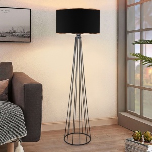Lampadar Firdo I, negru, 38x121 cm - Img 2