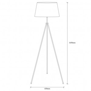 Lampadar Tripod - 4062 Vintage Maro deschis - Img 3