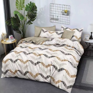 Lenjerie 6 Piese cu Elastic 180x200, Ripple