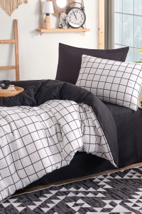 Lenjerie de pat 1 Persoana Model Artus Black