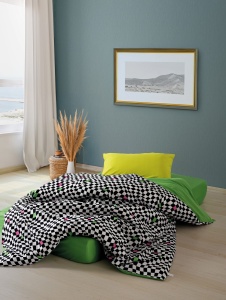 Lenjerie de pat 1 Persoana Model Dazzle Green