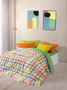 Lenjerie de pat dublu Model Hype Green - Img 2