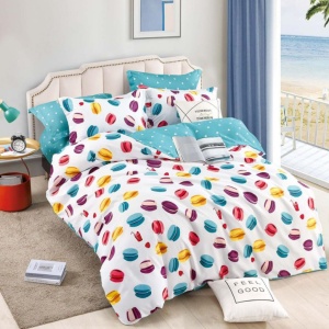 Lenjerie Finet 6 Piese cu Elastic 180x200, Candy Splash