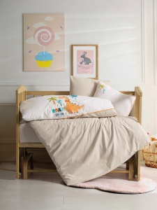 Lenjerie patut bebe Model Kiddo Cream