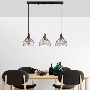 Lustra Cafu Negru 94x25x121 cm - Img 1