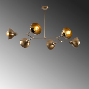 Lustra Dram Caramiziu 102x52x53 cm - Img 5