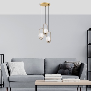 Lustra Skew Auriu 55x185x55 cm - Img 2