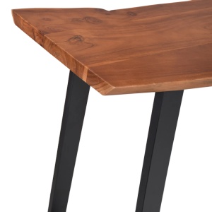 Masă bar Miles, nuc/negru, 120x53x97 cm - Img 3