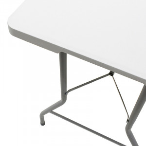 Masa de camping pliabila profesionala Rodeo cadru metalic alba 240x76x74cm - Img 6