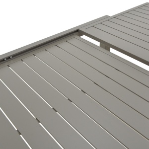 Masă de exterior din aluminiu Model Lafla, Champagne, 160-240x100x75 cm - Img 5