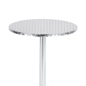Masa de gradina, Model Lazo, culoare crom, aluminiu cromat, D60x70 cm - Img 3