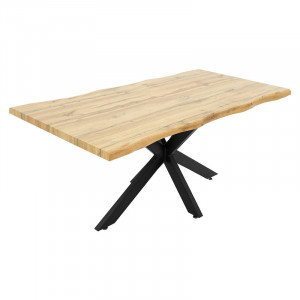 Masa Model Zaiden, 180x90x75 cm, Negru/Stejar sonoma - Img 3