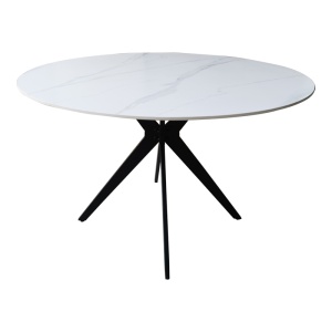 Masă Orbital, alb/negru, 120x76 cm