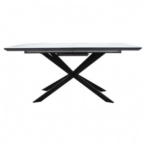 Masa Palan Extensibila Negru - Alb Gri 200x80x77 cm - Img 2