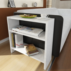 Masuta Auxiliara Model Briella, 51X17.5X49 cm, Alb - Img 1