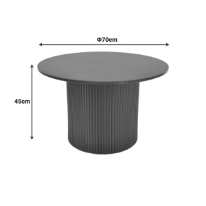 Măsuță de cafea Dovel, nuc/negru, 70x70x45 cm - Img 5