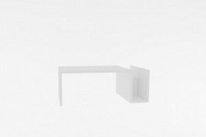 Masuta de Cafea Model Crane, 86.8x50x32.4 cm, Alb - Img 4